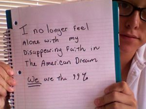 Occupy Wall Street Disappearing Faith -- Courtesy of "We Are the 99 Percent"